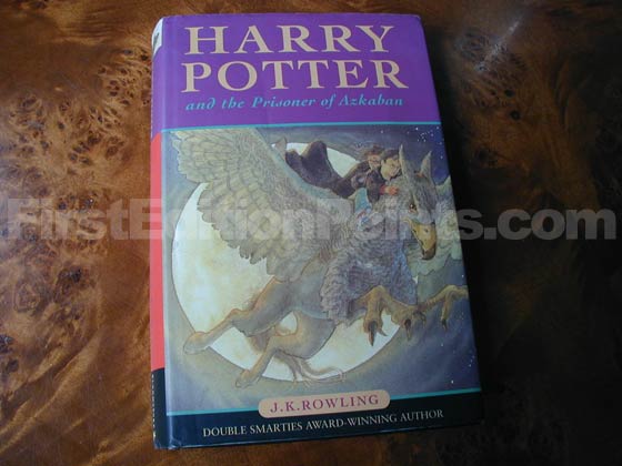 Picture of the 1999 first edition dust jacket for Harry Potter and the Prisoner of 