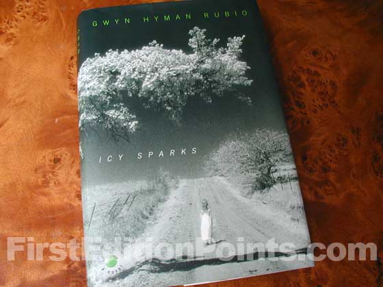 Picture of the 1998 first edition dust jacket for Icy Sparks. 