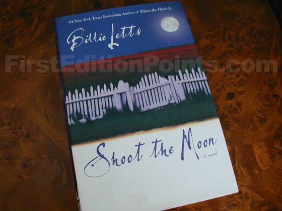 Picture of the 2004 first edition dust jacket for Shoot the Moon. 