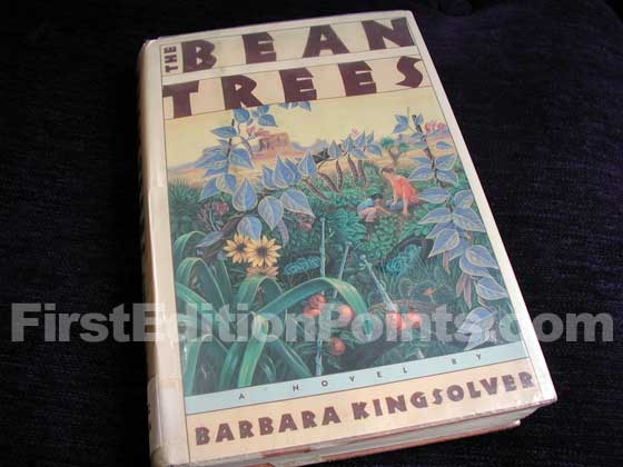 Picture of the 1988 first edition dust jacket for The Bean Trees. 