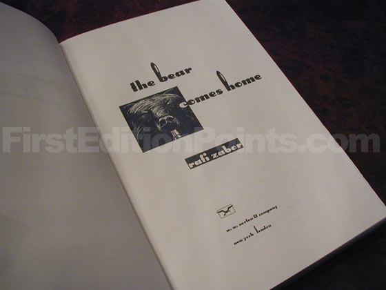 Picture of the first edition title page for The Bear Comes Home. 