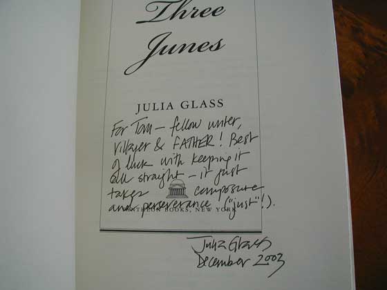 Picture of the title page for Three Junes.