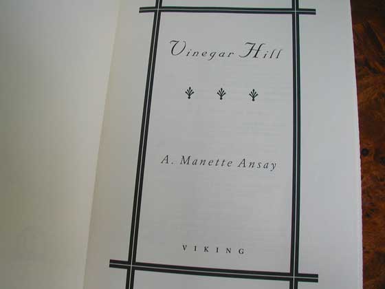 Identification picture of Vinegar Hill.